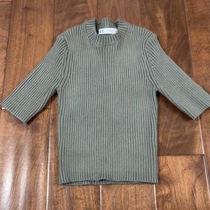 Zara sweater rib tee